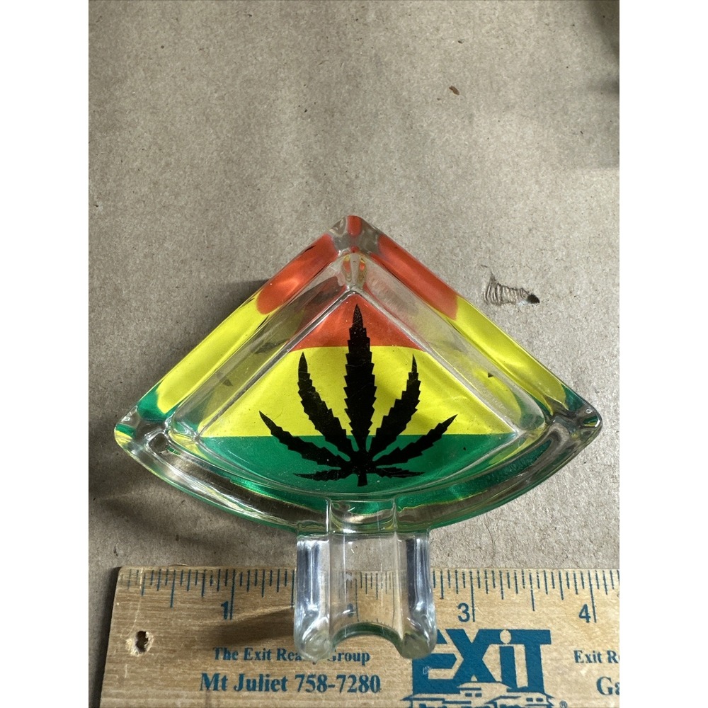 Crystal Vintage Ashtray, 4",‎ Perfect Condition,     2-R